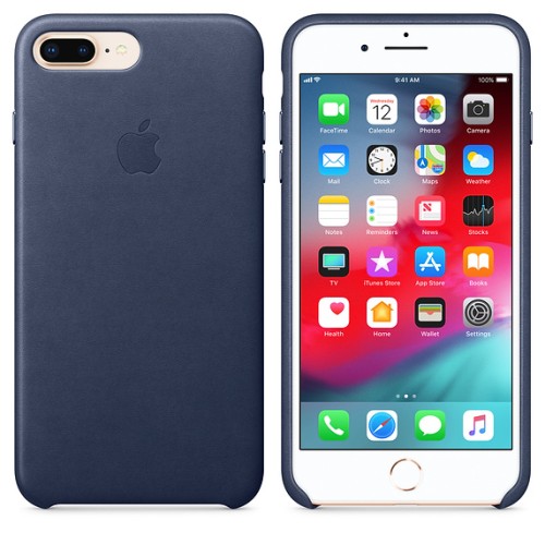 Apple Custodia in pelle per iPhone 8 Plus / 7 Plus - Blu notte Apple Custodia in pelle per iPhone 8 Plus / 7 Plus - Blu notte